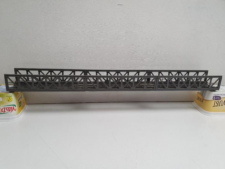 MARKLIN H0 7262 vakwerkbruggen 3 stuks vast aan elkaar verb., Hobby en Vrije tijd, Modeltreinen | H0, Gebruikt, Brug, Tunnel of Gebouw