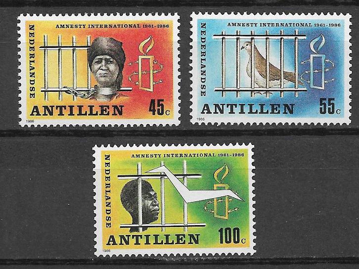 Nederlandse Antillen 1986 25jr Amnesty Interantional pfris, Postzegels en Munten, Postzegels | Nederlandse Antillen en Aruba, Postfris