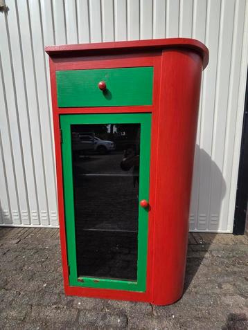 Antiek oud vitrine kast bar kroeg lade planken vitrinekast  beschikbaar voor biedingen