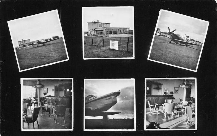 AZ430 Vliegveld Texel jaren vliegtuig luchtvaart 60/70, Verzamelen, Ansichtkaarten | Nederland, Gelopen, Waddeneilanden, 1960 tot 1980
