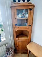 Mexicaans Grenen Hoekkast met Glasdeur, Minder dan 50 cm, Glas, Ophalen of Verzenden, Landelijk