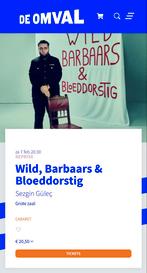 Te koop 4 tickets Sezgin Güleç | 7-2-2026 | De Omval Dieme, Drie personen of meer, Februari