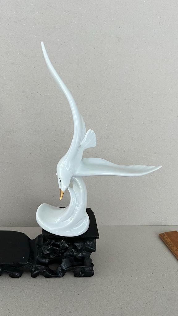 Vintage HolloHala Hongarije Meeuw - Handgeschilderd, Antiek en Kunst, Antiek | Keramiek en Aardewerk, Ophalen of Verzenden