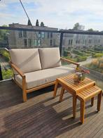 Nous Garden Evora Loungebank Teakhout + Hoes, Ophalen, Zo goed als nieuw, Teakhout