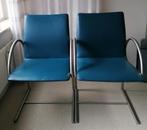 4 Cirkelstoelen, Ophalen, Gebruikt, Blauw, Metaal