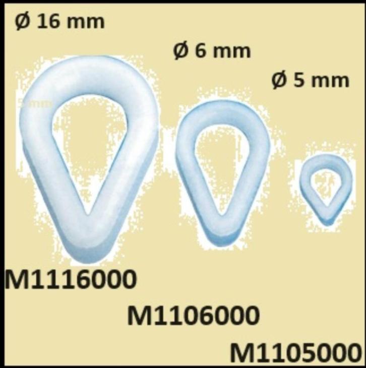 Nylon puntkousen Ø 5 mm - Ø 6 mm - Ø 16 mm. V.a. € 0,79 p/st, Watersport en Boten, Accessoires en Onderhoud, Nieuw, Lijn of Blok