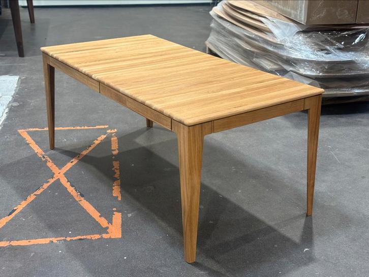 Eiken tafel uitschuifbaar, verlengbaar, tijdloos design, Huis en Inrichting, Tafels | Eettafels, Nieuw, 50 tot 100 cm, 200 cm of meer