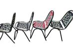 vintage metalen stoelen met touw, Ophalen