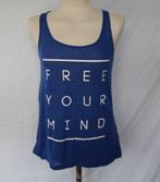 Blauw damesshirt.Free your mind.Mt XS.Amisu, Kleding | Dames, T-shirts, Blauw, ., Ophalen of Verzenden, Zo goed als nieuw