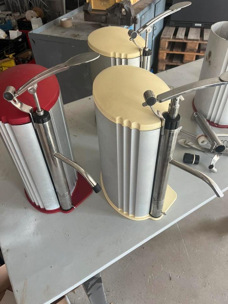 Partij 4x sauspomp remia sausmaster, Huis en Inrichting, Keuken | Potten en Pannen, Gebruikt, Pannenset, Rvs, Ophalen of Verzenden