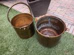 Messing Ketel met Hengsel 2 stuks, Antiek en Kunst, Antiek | Koper en Brons, Ophalen, Koper