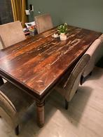 Gratis af te halen: tafel + eetstoelen, Huis en Inrichting, Complete eetkamers, Ophalen, Zo goed als nieuw, 4 tot 6 stoelen