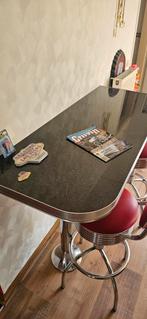 Bel Air Bartafel met originele krukken 50's, Ophalen, Metaal, Met voetsteun, Zo goed als nieuw