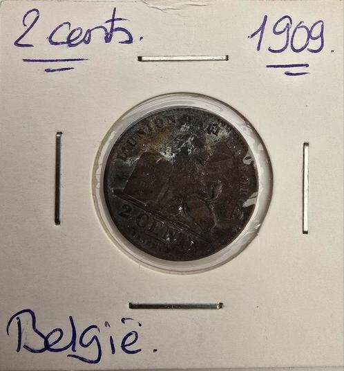 Belgie 2 cents 1909, Postzegels en Munten, Munten | België, Ophalen