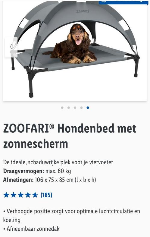 Zoofari hondenbed met zonnescherm (nieuw), Dieren en Toebehoren, Honden-accessoires, Nieuw, Ophalen of Verzenden