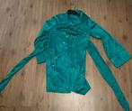 Satijn jurk/ lange overhemd, Kleding | Dames, Ophalen of Verzenden, Nieuw, Maat 38/40 (M), Groen