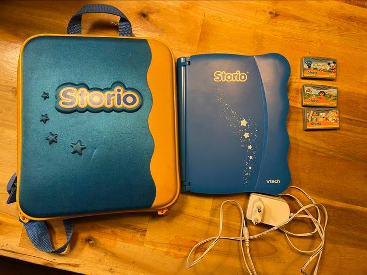 Vtech Storio met rugzakje en spellen, Kinderen en Baby's, Speelgoed | Educatief en Creatief, Gebruikt, Elektronica, Puzzelen, Taal en Lezen