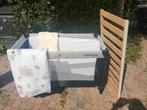 Campingbedje met stevige lattenbodem en matras, hoes & deken, Ophalen, Zo goed als nieuw, Minder dan 140 cm, Matras