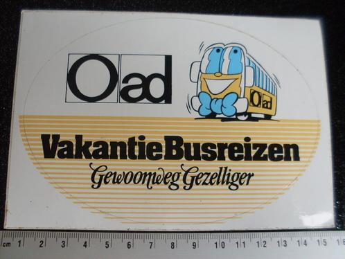 sticker Oad vakantie busreizen logo gewoonweg gezelliger, Verzamelen, Stickers, Zo goed als nieuw, Bedrijf of Vereniging, Verzenden