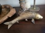 Bronzen Koi Karper Beeld, Ophalen of Verzenden, Gebruikt, Metaal, Dierenbeeld