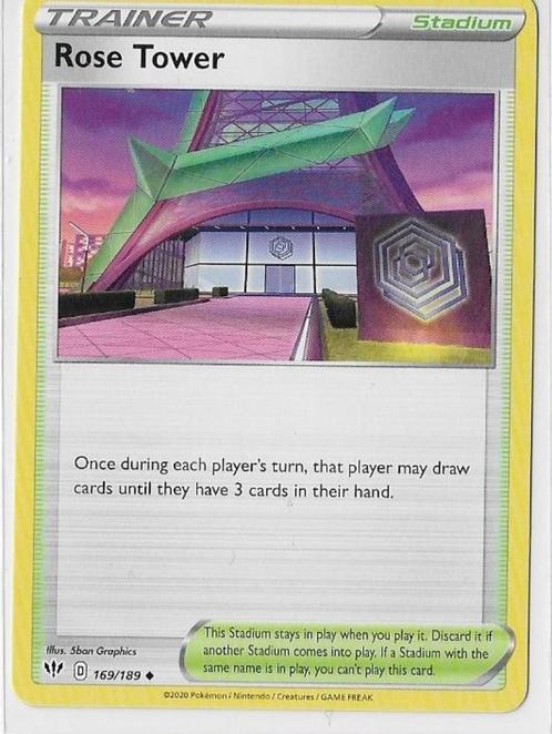 Darkness Ablaze,  Rose Tower [uncommon] 169/189, Hobby en Vrije tijd, Verzamelkaartspellen | Pokémon, Nieuw, Losse kaart, Verzenden