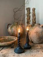 19e eeuws antiek franse wijnkelder kandelaars, rat de cave, Antiek en Kunst, Ophalen of Verzenden