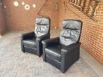 mooie leren relax stoelen., Huis en Inrichting, Minder dan 75 cm, Gebruikt, 50 tot 75 cm, Ophalen