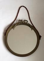 ronde wandspiegel messing jaren 40 / 50, Ophalen of Verzenden