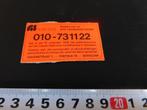 sticker Schiedam Hoek Loos   Havenstraat 1, Verzamelen, Ophalen, Zo goed als nieuw, Bedrijf of Vereniging