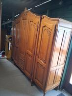 Barok eiken 5 deurs linnenkast queen anne stijl hang leg, Ophalen of Verzenden