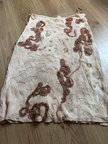 Mapa mundi Ibiza boho gypsy beige bruin hippie rok 42/44 beschikbaar voor biedingen