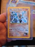 Giovanni's Machamp - Zeldzame Pokémonkaart, Ophalen of Verzenden, Gebruikt, Losse kaart
