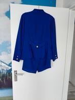 Vintage Blauw Mantelpakje, Kleding | Dames, Kostuum of Pak, Blauw, Maat 46/48 (XL) of groter, Gedragen