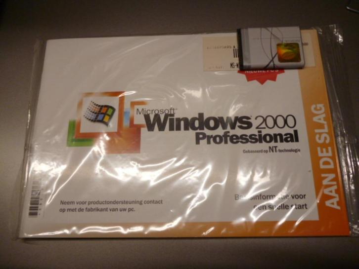 windows 2000 prof. sealed nos + coa superzeldzaam sp-4 ned., Computers en Software, Besturingssoftware, Nieuw, Windows, Ophalen