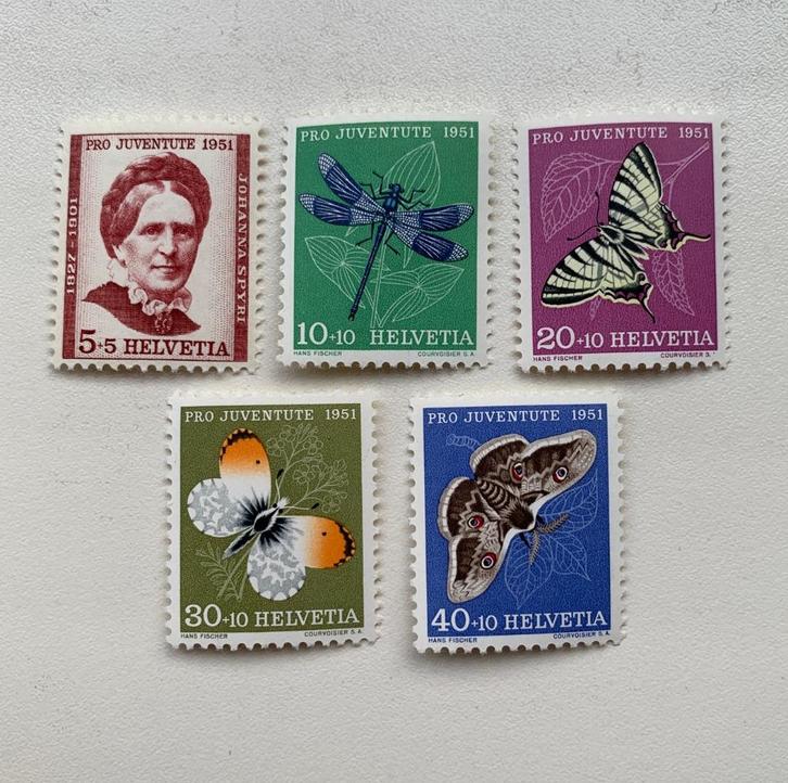 1951 Michel 561-565 Postfris, Postzegels en Munten, Postzegels | Europa | Zwitserland, Postfris, Ophalen of Verzenden