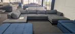 Nieuwe mega Ubank grijs xxl loungebank trendy zithoek, Hoekbank, Ophalen of Verzenden, Vierpersoons of meer, 300 cm of meer