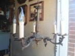 Koperen KROONLUCHTER plafondlamp hanglamp 5 arm plafondlampR, Ophalen of Verzenden