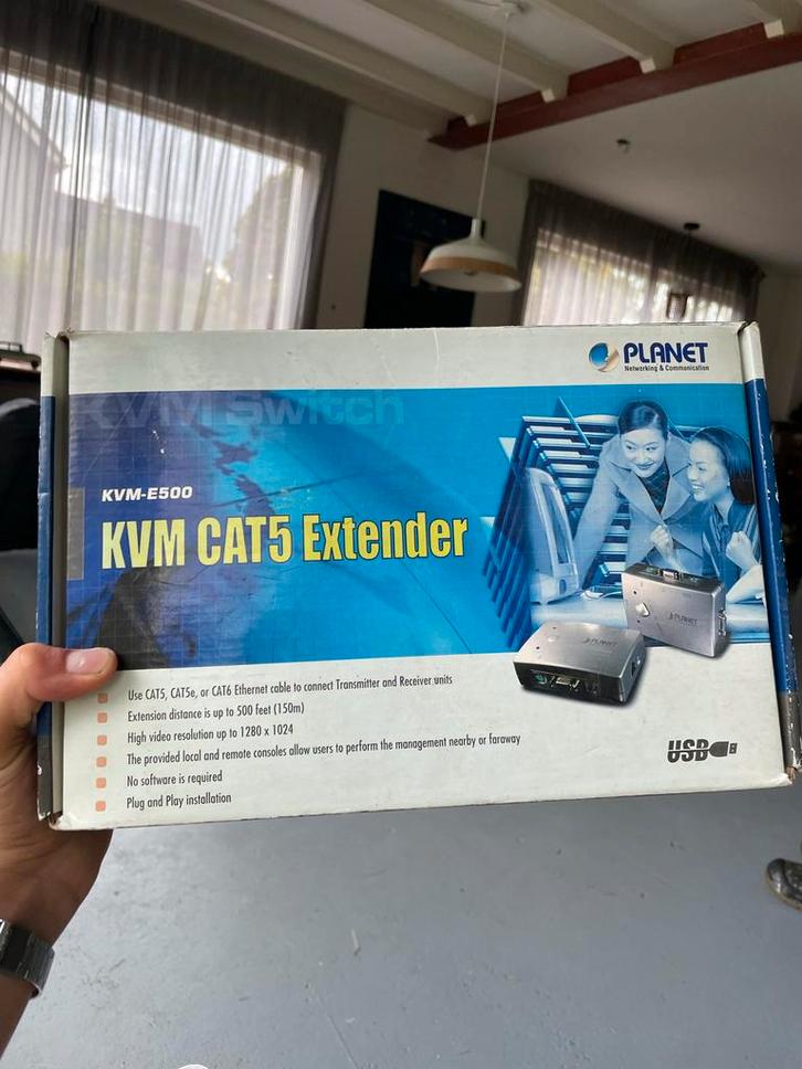 Planet KVM-E500 KVM CAT5 Extender, Audio, Tv en Foto, Converters, Nieuw, Ophalen of Verzenden