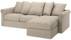 IKEA GRÖNLID Hoek- en slaapbank, kleur Beige, Ophalen, 250 tot 300 cm, Hoekbank, Driepersoons