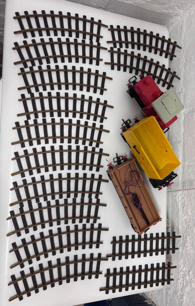 Playmobil treinbaan met LGB rails en wagons, Hobby en Vrije tijd, Modeltreinen | N-Spoor, Gebruikt, Treinset, Gelijkstroom of Wisselstroom