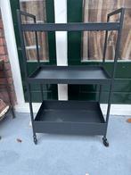 Zwarte serveerwagen met 3 etages, Ophalen, Gebruikt