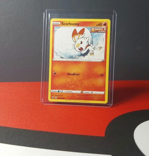 Scorbunny Chilling Reign Set 2021, Hobby en Vrije tijd, Verzamelkaartspellen | Pokémon, Zo goed als nieuw, Losse kaart, Ophalen of Verzenden
