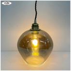 Qazqa hanglamp, rookglas, bol Lamp meerdere op voorraad, Nieuw, Ophalen of Verzenden, Glas, Nb