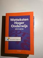 Wetteksten Hoger Onderwijs 2017-2018, Verzenden, Gelezen, Overige niveaus, Overige vakken