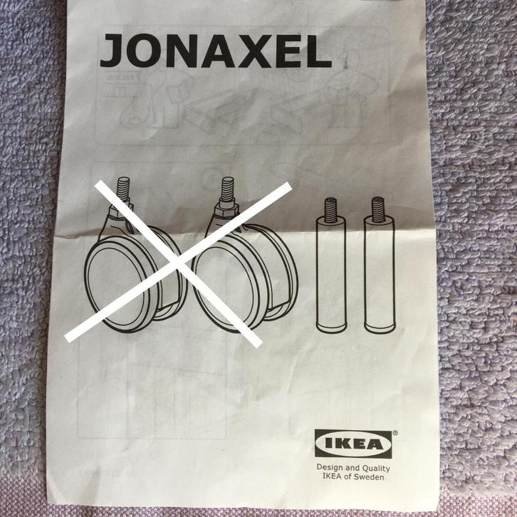 Ikea Jonaxel laden kast poten (4 stuks), Huis en Inrichting, Kasten | Stellingkasten, Nieuw, Ophalen of Verzenden