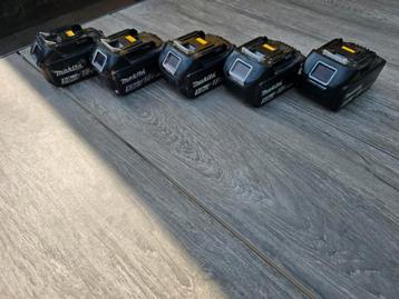 5x Makita Accu 18V 5.0Ah - Gebruikt beschikbaar voor biedingen