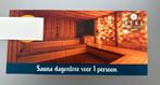 Sauna voucher, Tickets en Kaartjes, Eén persoon, Cadeaubon, Spa of Sauna