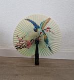 Vintage retro waaier china Aziatische bloesem vogel, Antiek en Kunst, Kunst | Niet-Westerse kunst, Ophalen of Verzenden