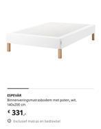 IKEA Bed + matras, Huis en Inrichting, Slaapkamer | Bedden, Gebruikt, 140 cm, Wit, Hout