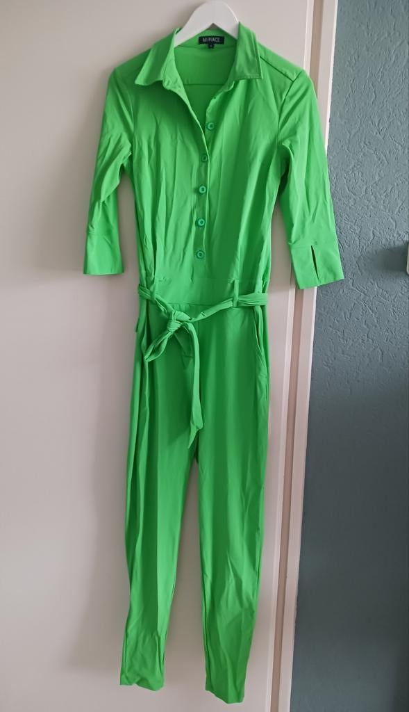 Mi Piace appeltjes groene jumpsuit, Kleding | Dames, Jumpsuits, Mi Piace, Ophalen of Verzenden, Zo goed als nieuw, Maat 36 (S)